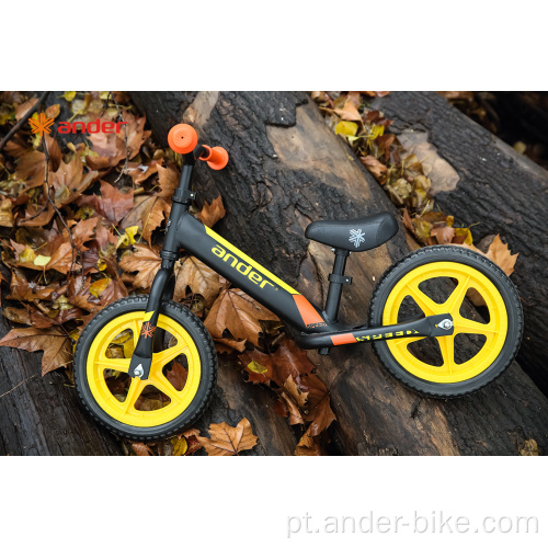 Bicicleta de equilíbrio infantil com estrutura de liga sem pedal